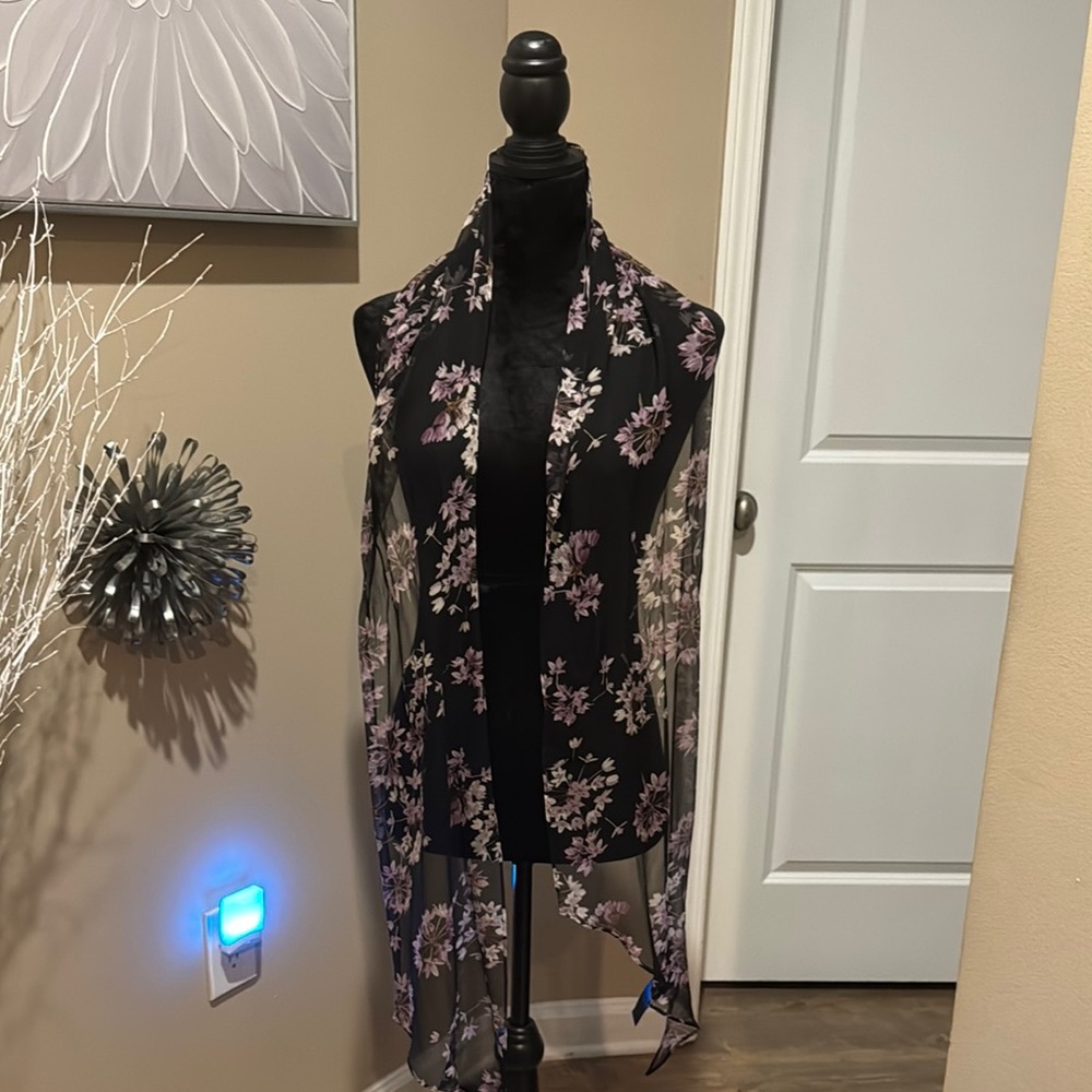 White House Black Market Floral Scarf